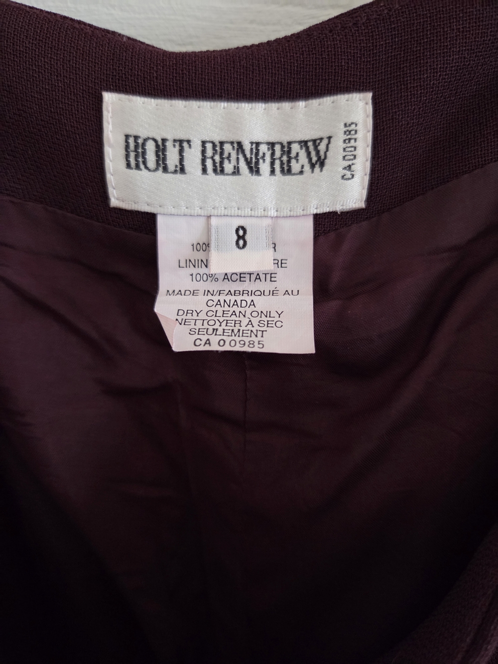 High-Waist Wide-Leg Pants in Deep Plum - Picture 3 of 8